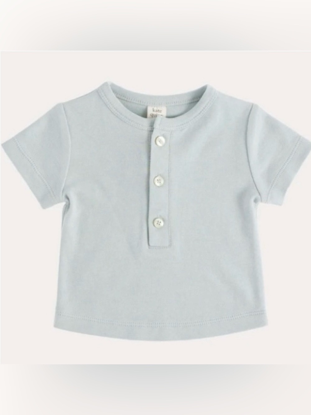 Kate Quinn blue Henley top